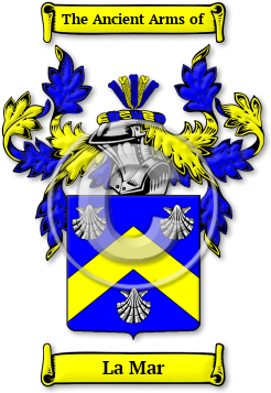 La Mar Family Crest Download (jpg) Legacy Series - 150 DPI